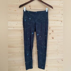 Victoria's Secret Sport Leggings Sz S Gray Cosmic Space Print Workout Yoga Pants